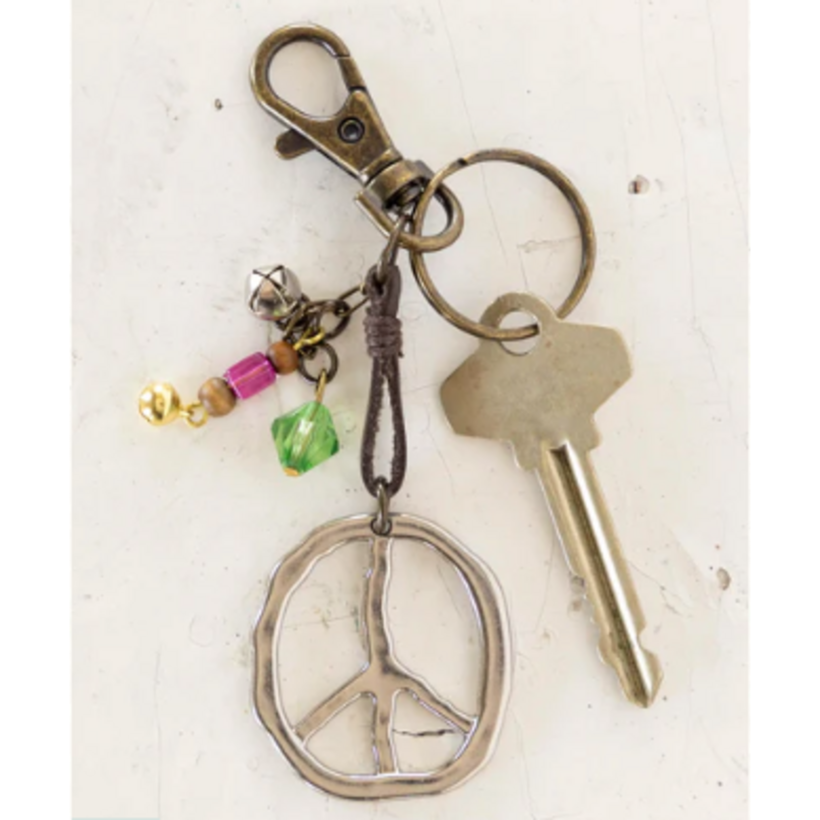 Natural Life Peace Sign Icon Keychain & Bag Charm