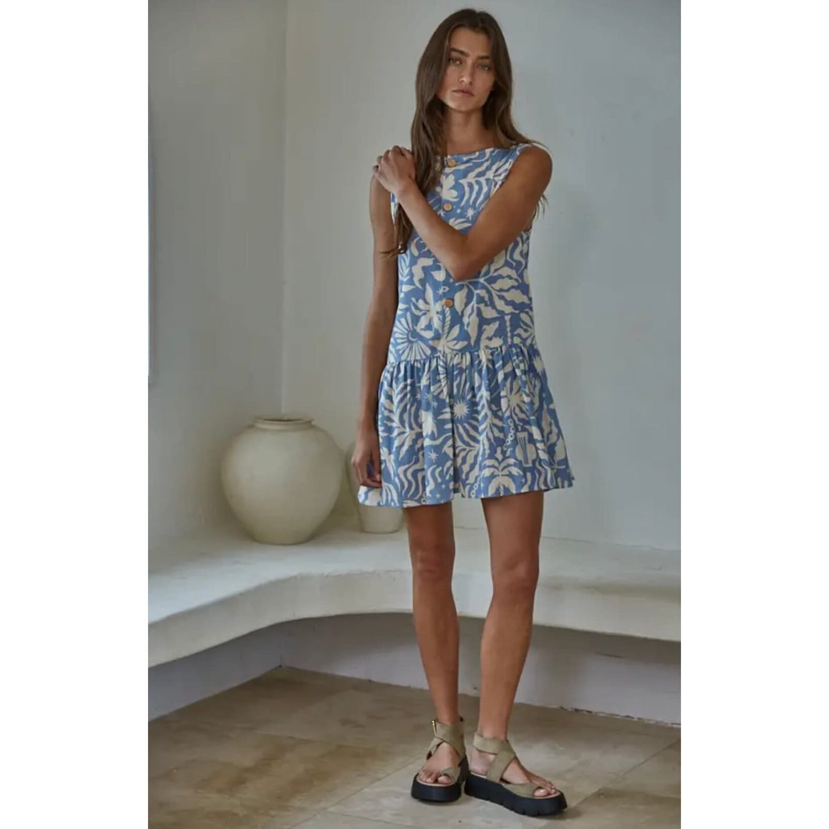 Palmetto Woven Mini Dress,