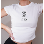 21st Birthday Martini Graphic Crop Tee