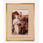 Sugarboo & Co Brass Linen Frame, Loving You Is