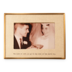 Sugarboo & Co "The Kind of Love" Brass Linen Frame