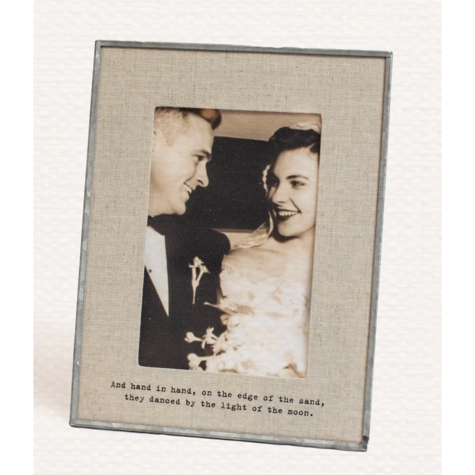 Sugarboo & Co Vertical Glass Linen Frame, And Hand In Hand