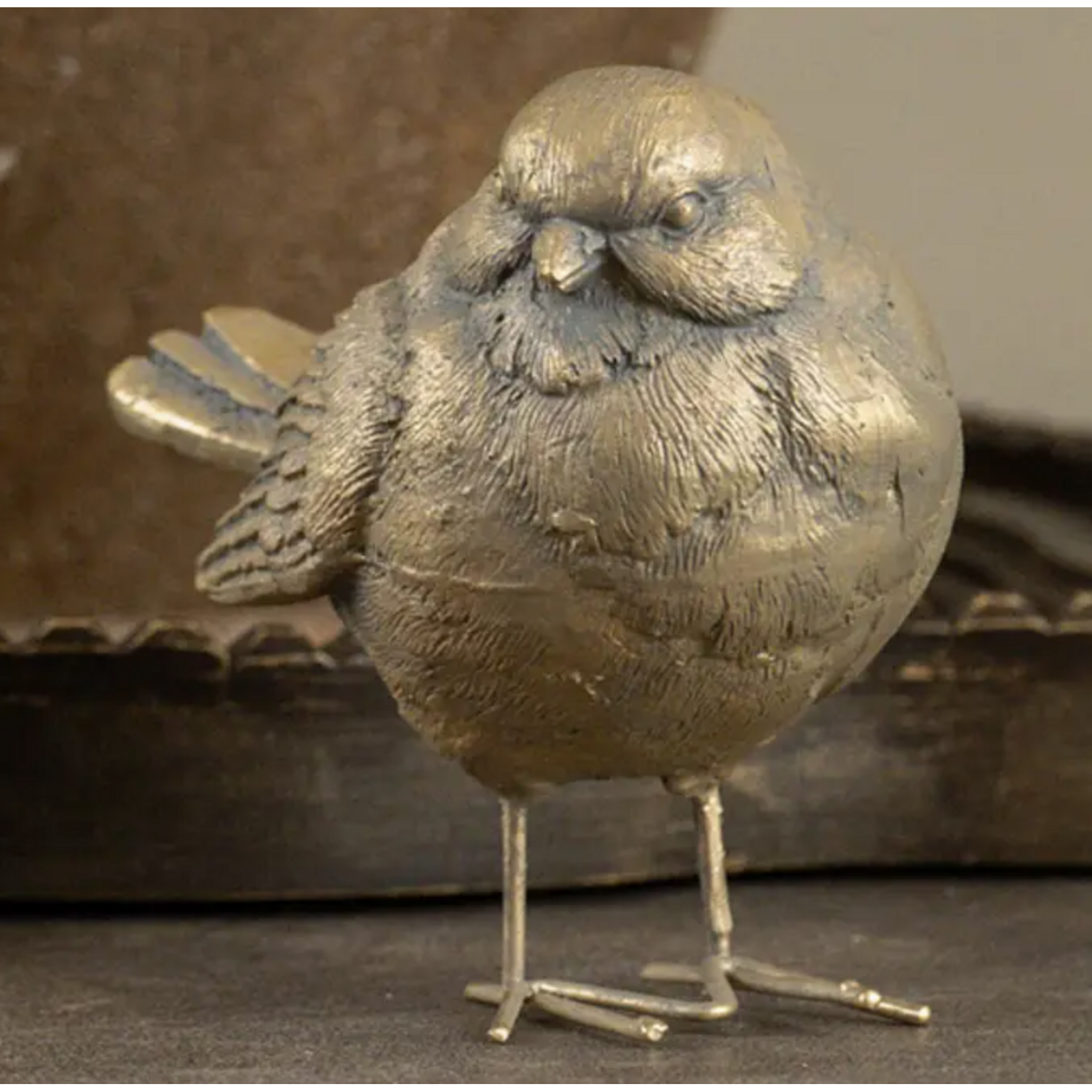 Gold Standing Bird, 4"