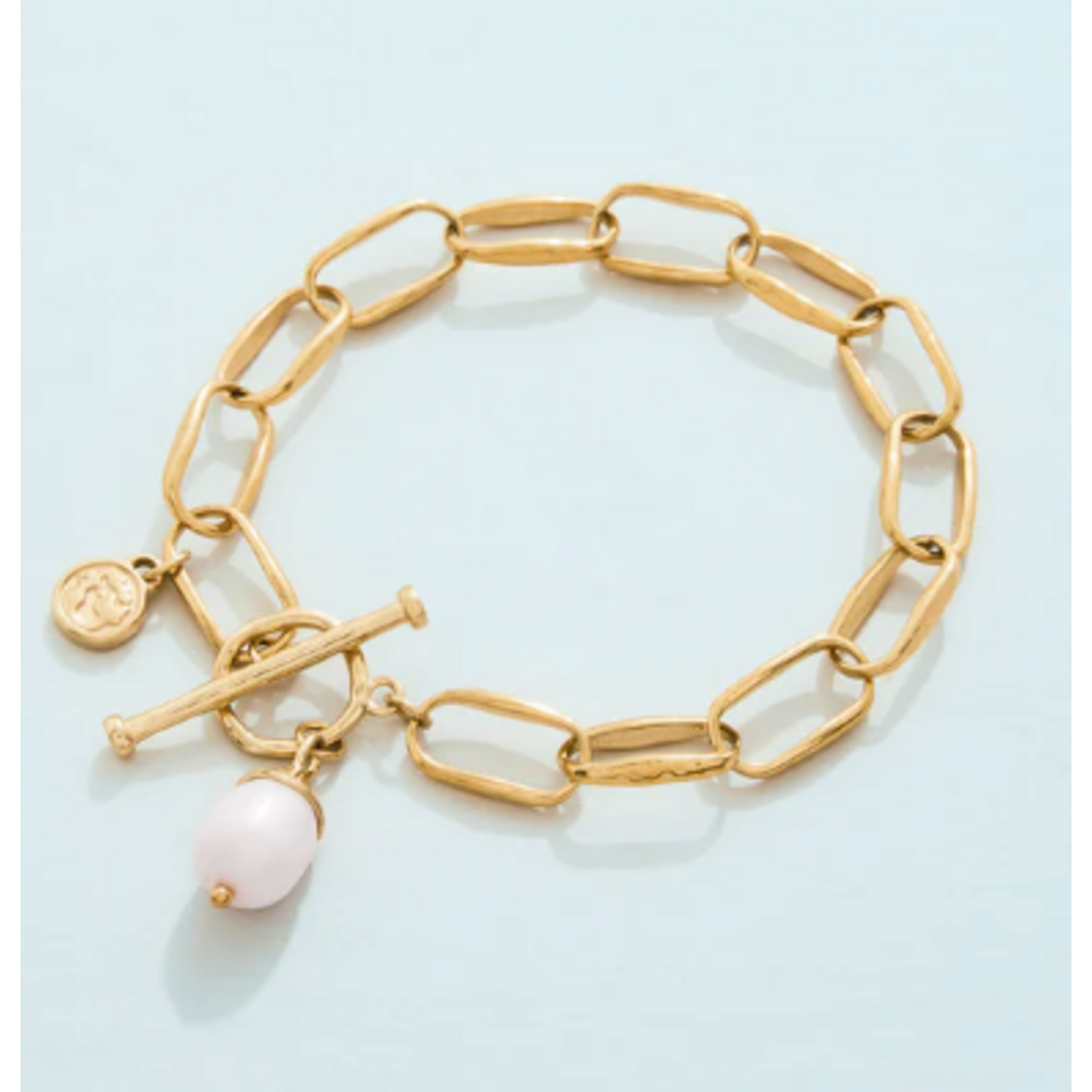 Bluffton Pearl Toggle Braclet, 7.5" Pearl