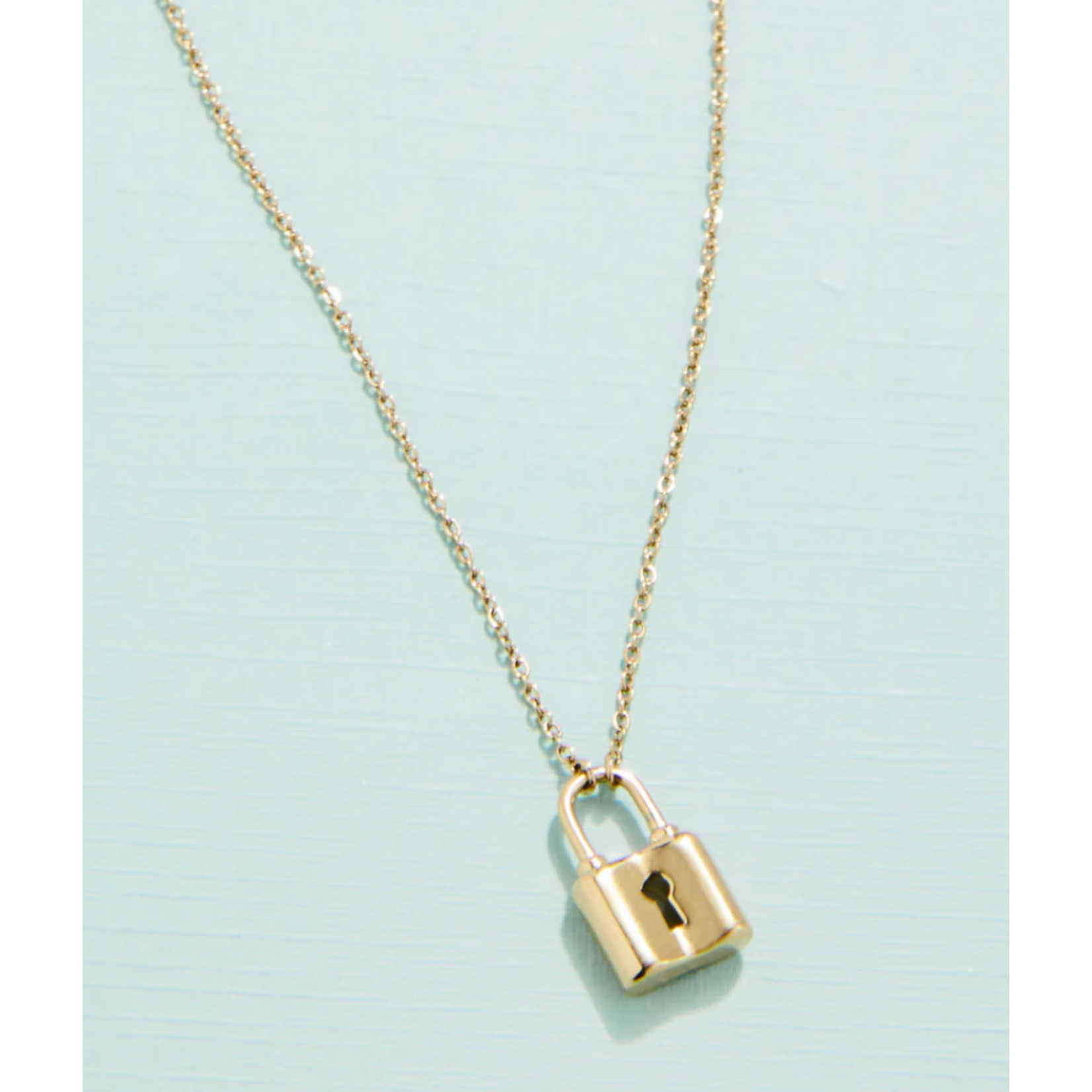 Padlock Necklace, 16" padlock