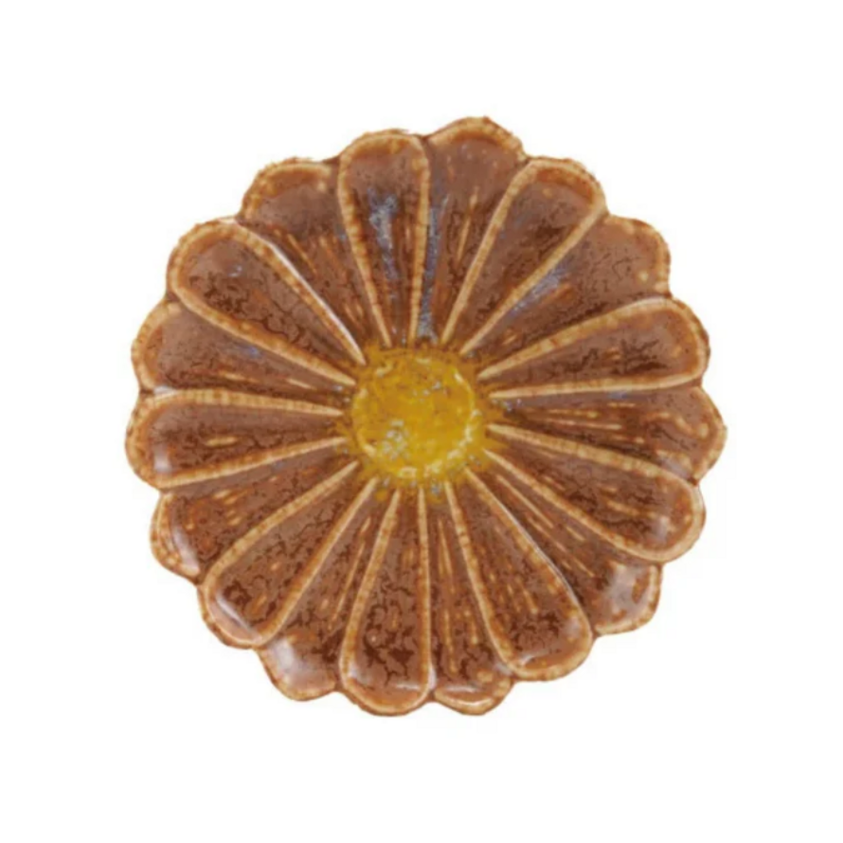 Creative Co-Op Stoneware Flower Shaped Plate