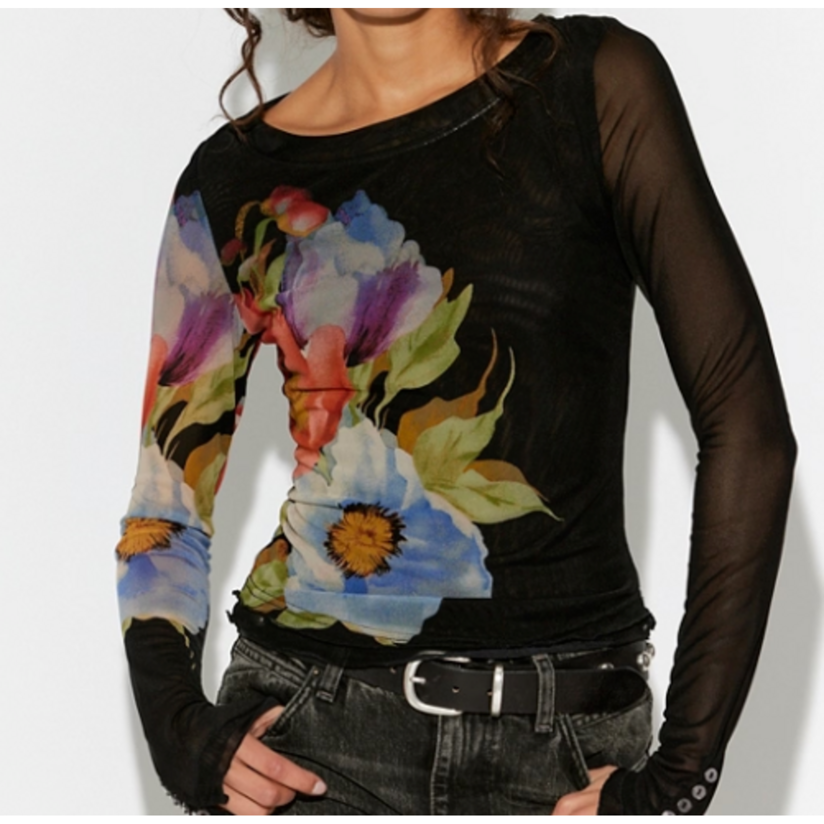 Free People Lilly Printed Longsleeve