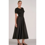 Short Sleeve Midi Dress, black