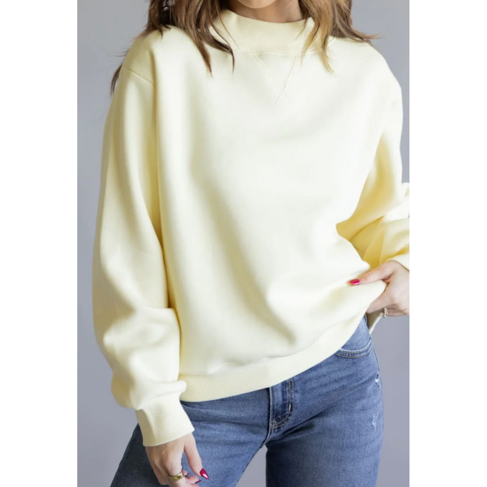 Things Between Fleece Wide Neck Sweatshirt