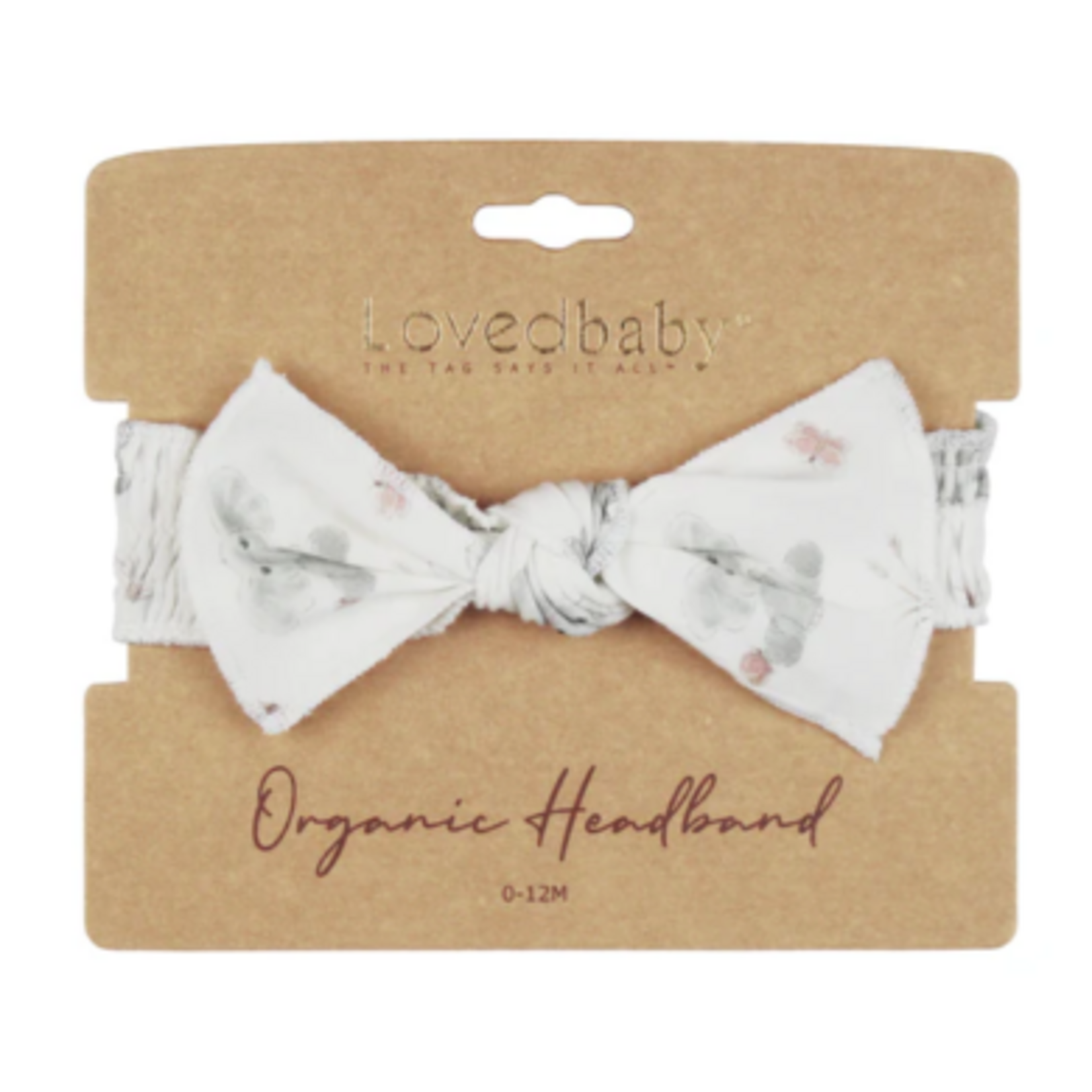 Baby Elephant Organic Smocked Headband, 0-12 months