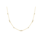 Ania Haie Miss Dainty Sparkling Bezel Cubic Zirconia Station Necklace, gold