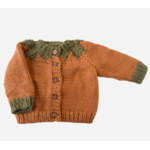 The Blueberry Hill Baby Cardigan, Pumpkin. 6-12 mo