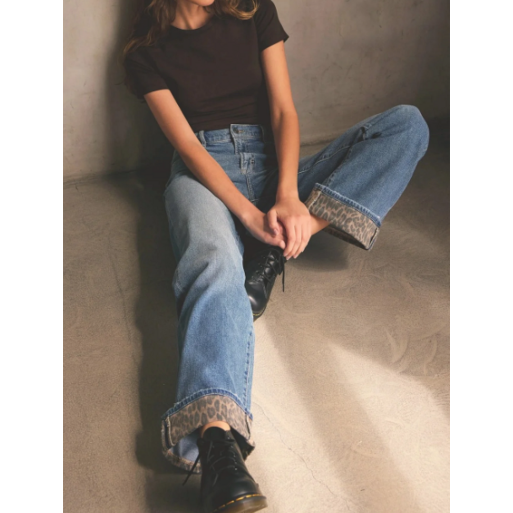 Logan Dad Basic Jean with Contrast Cuff