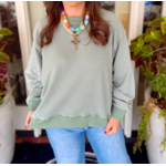 Striped Drop Shoulder Sweatshirt