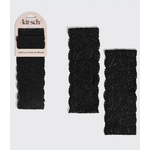 Kitsch Kitsch Wide Lace Elastic Headbands, 2 pc. set, black