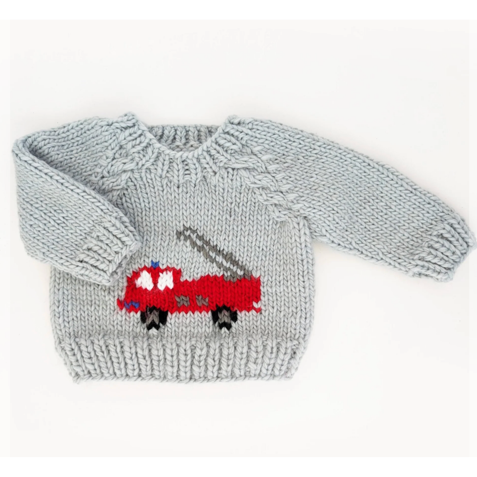 Fire Engine Crew Neck Sweater, 6-12 months