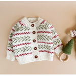The Blueberry Hill Evergreen Cardigan, 6-12 mo