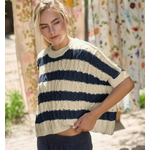 Dottie Dottie Stripe Cable Knit Sweater