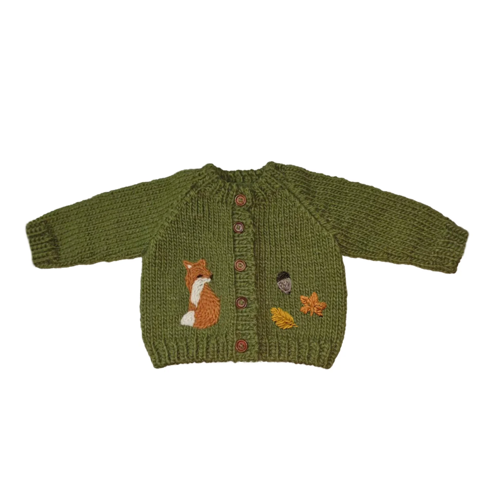 The Blueberry Hill Baby Cardigan, Fox