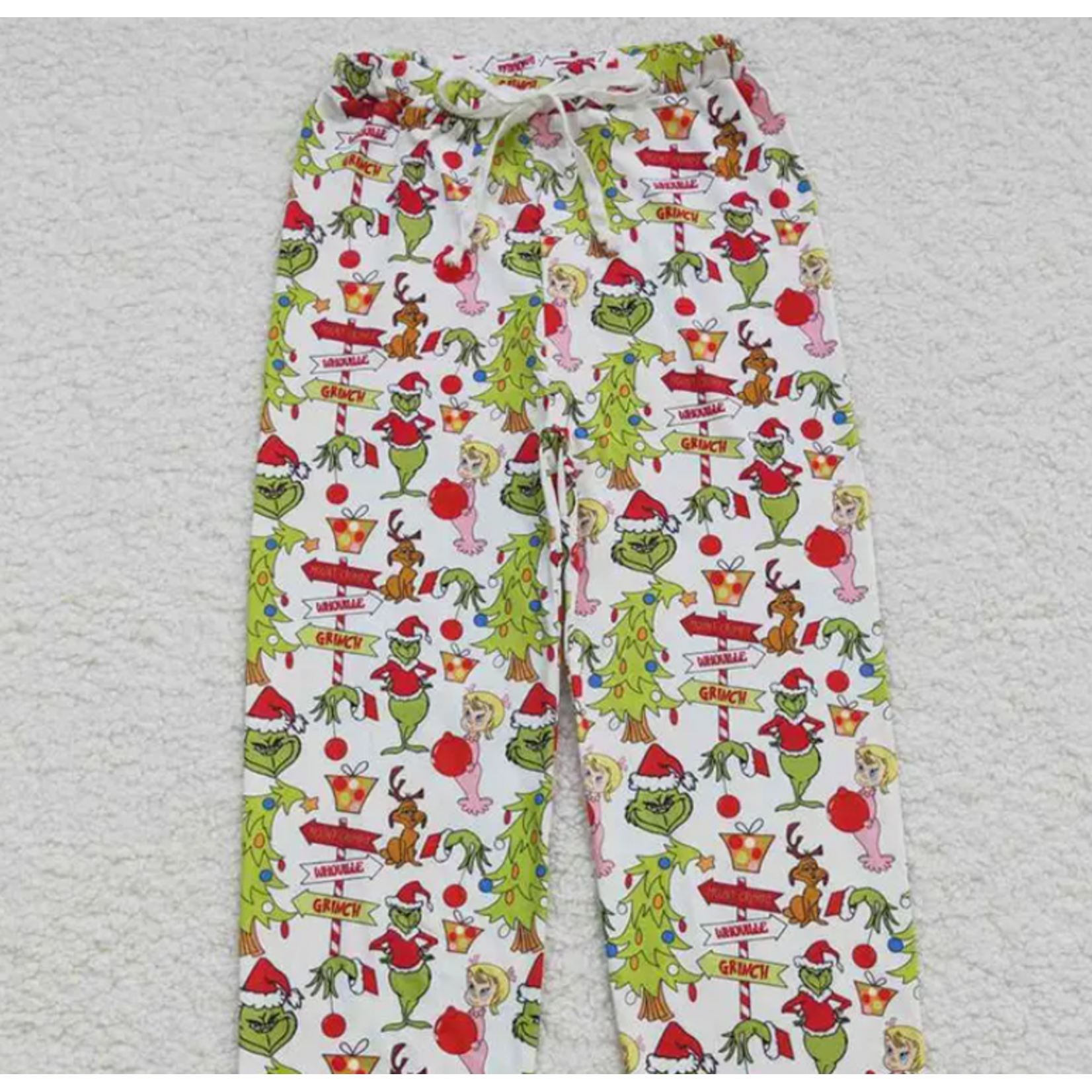 Christmas Green Face String Pajamas
