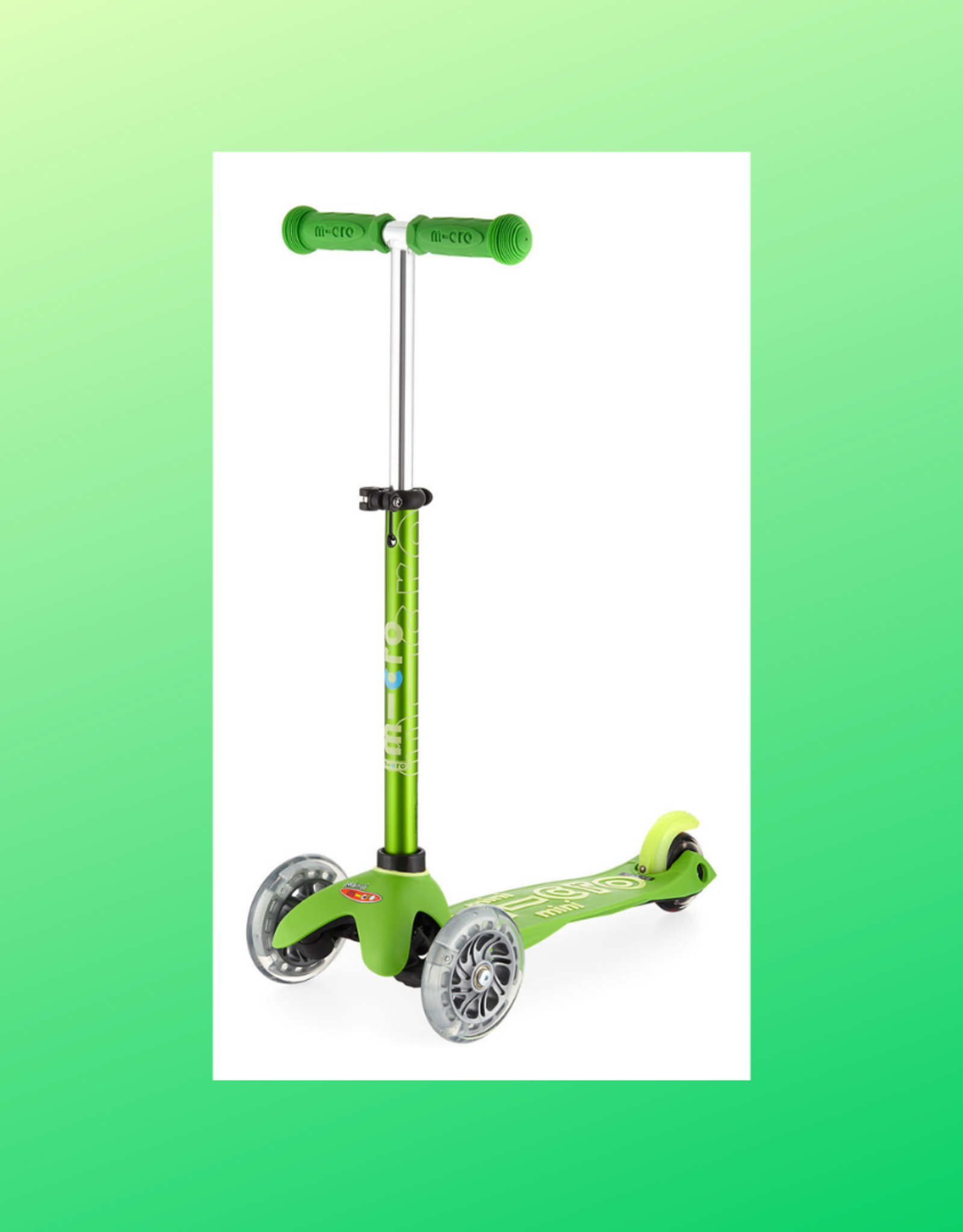 MICROSCOOTER MINI MICRO LED  GREEN SCOOTER