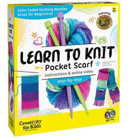 CREATIVITY FOR KIDS Learn How to Knit POCKET SCARF