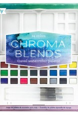 OOLY TRAVEL CHROMA BLENDS WATERCOLORS 27 PC***