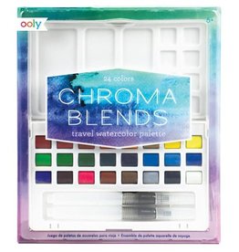 OOLY TRAVEL CHROMA BLENDS WATERCOLORS 27 PC***