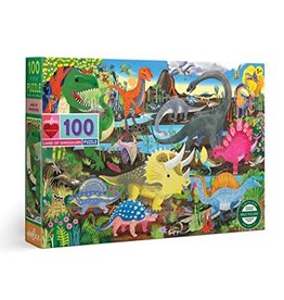 EEBOO LAND OF THE DINOSAURS PUZZLE 100 PC