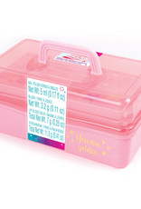 MAKE IT REAL Pink & Gold Hard Case Makeup Storage