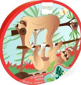 SCRATCH EUROPE Contour Puzzle Sloth 35 pcs
