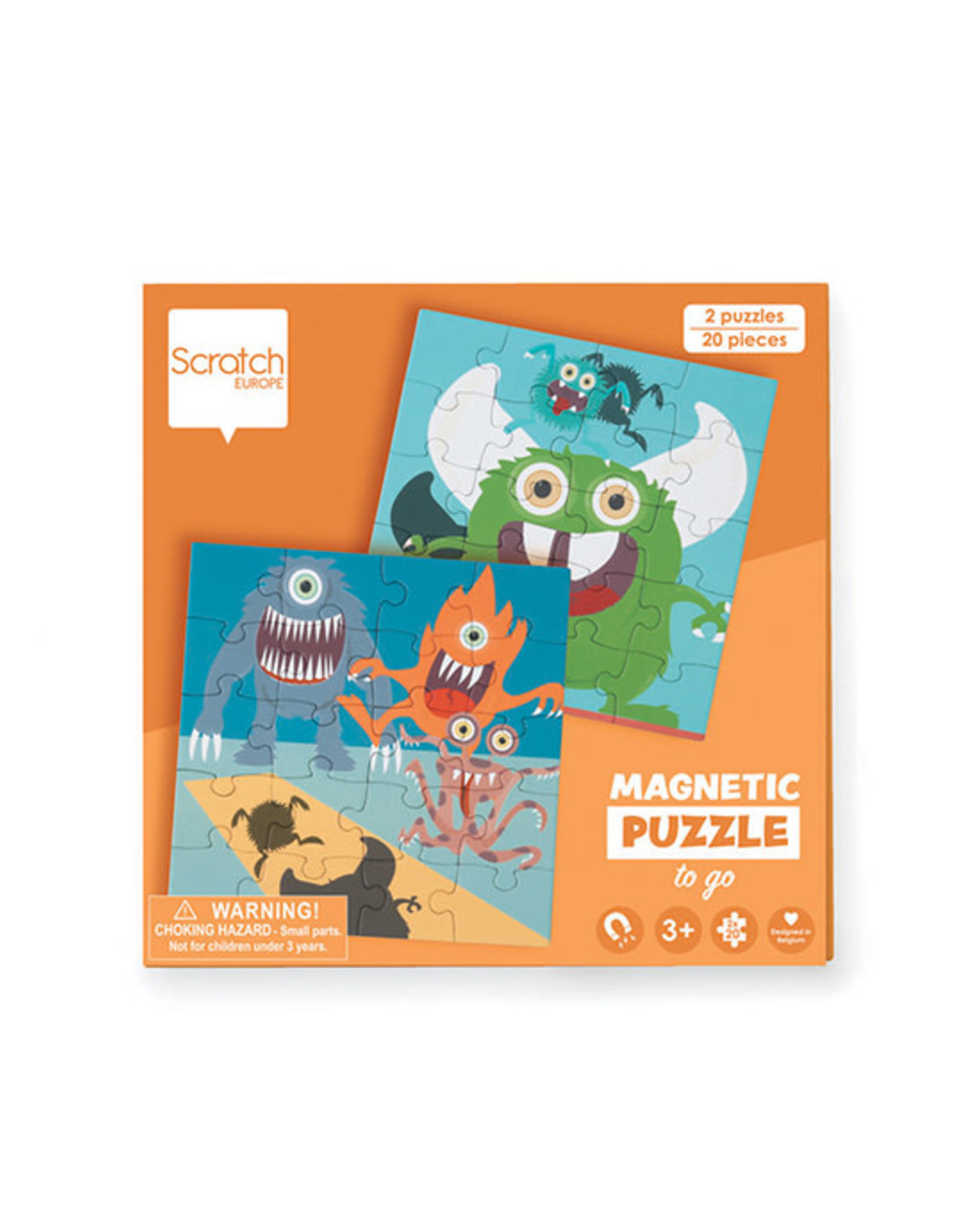 SCRATCH EUROPE Magnetic Puzzle Book To Go Monsters