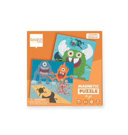 SCRATCH EUROPE Magnetic Puzzle Book To Go Monsters
