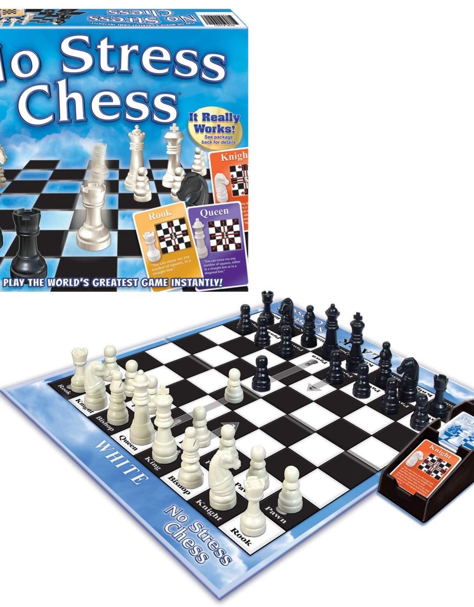 No Stress Chess Board Game-Learn Chess Easy-For Kids and Adults-New Sealed