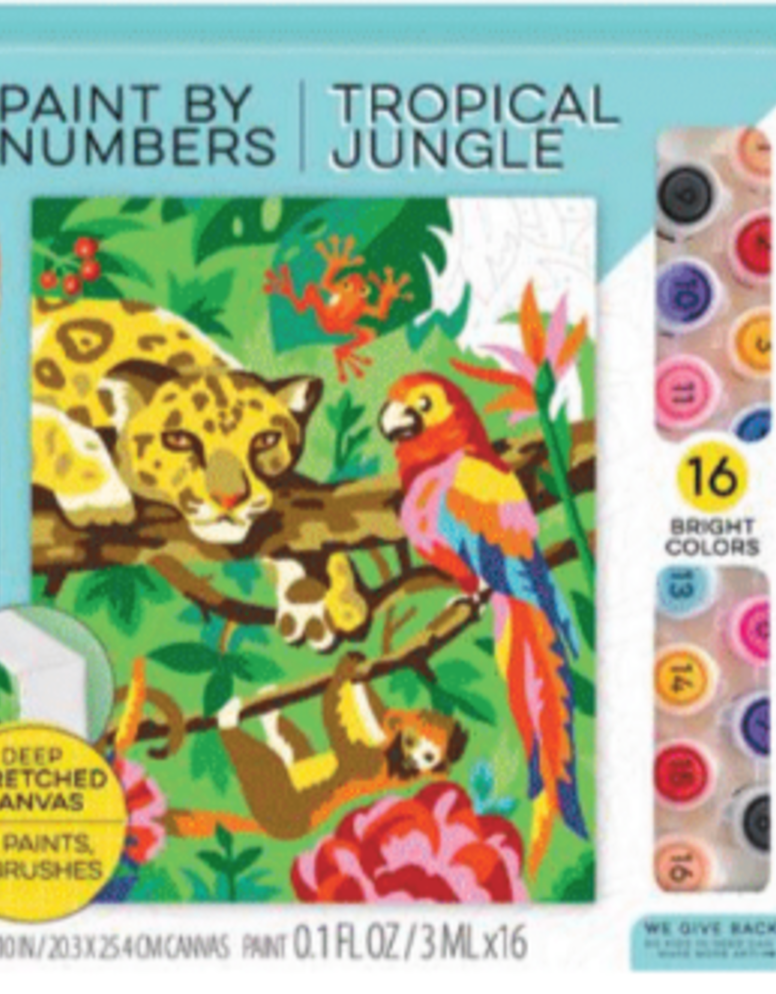 BRIGHT STRIPES TROPICAL JUNGLE PAINT BY NUMBER