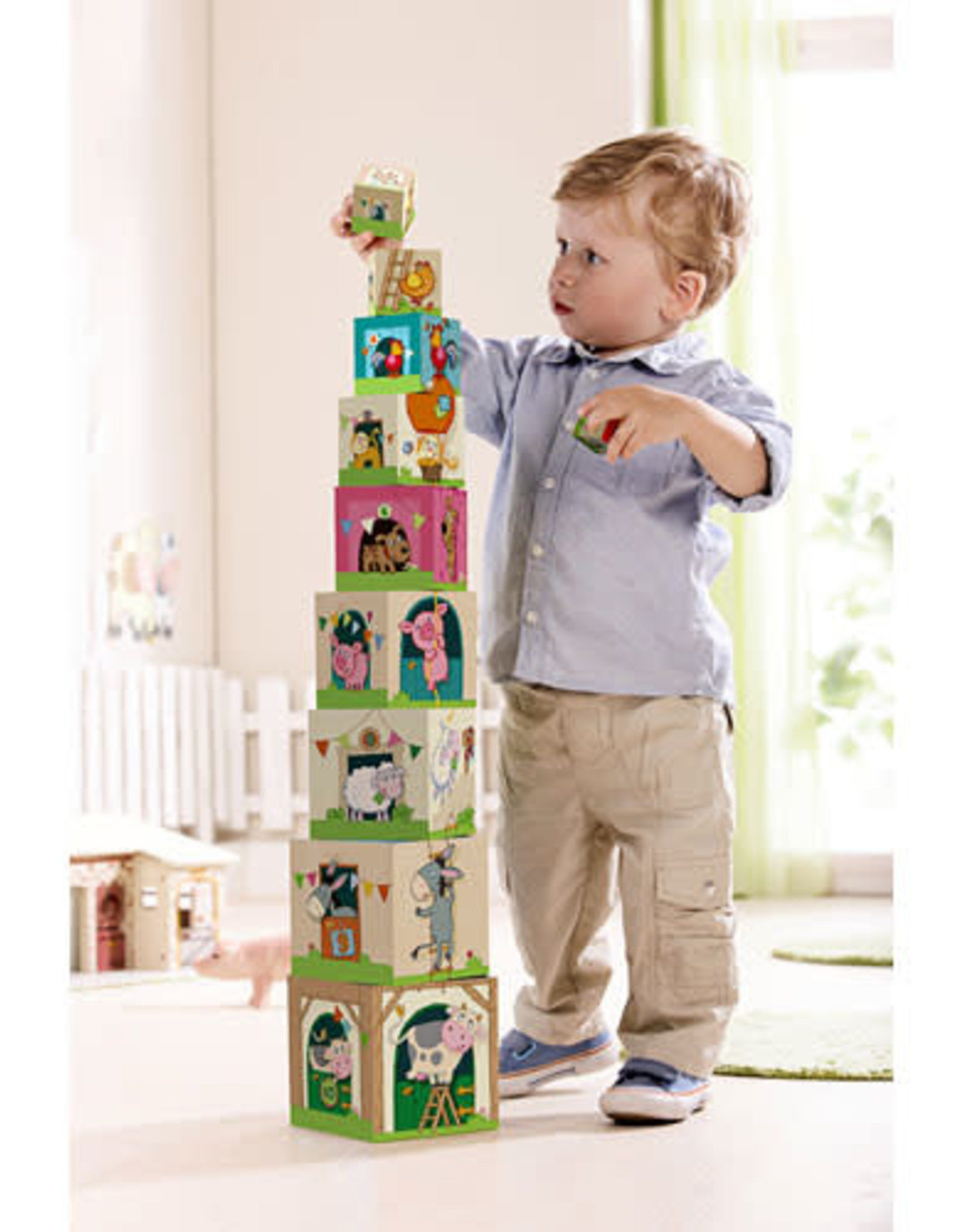 HABA ON THE FARM STACKING CUBES
