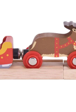 BIGJIGS TOYS SANTA SLEIGH W/ REINDEER