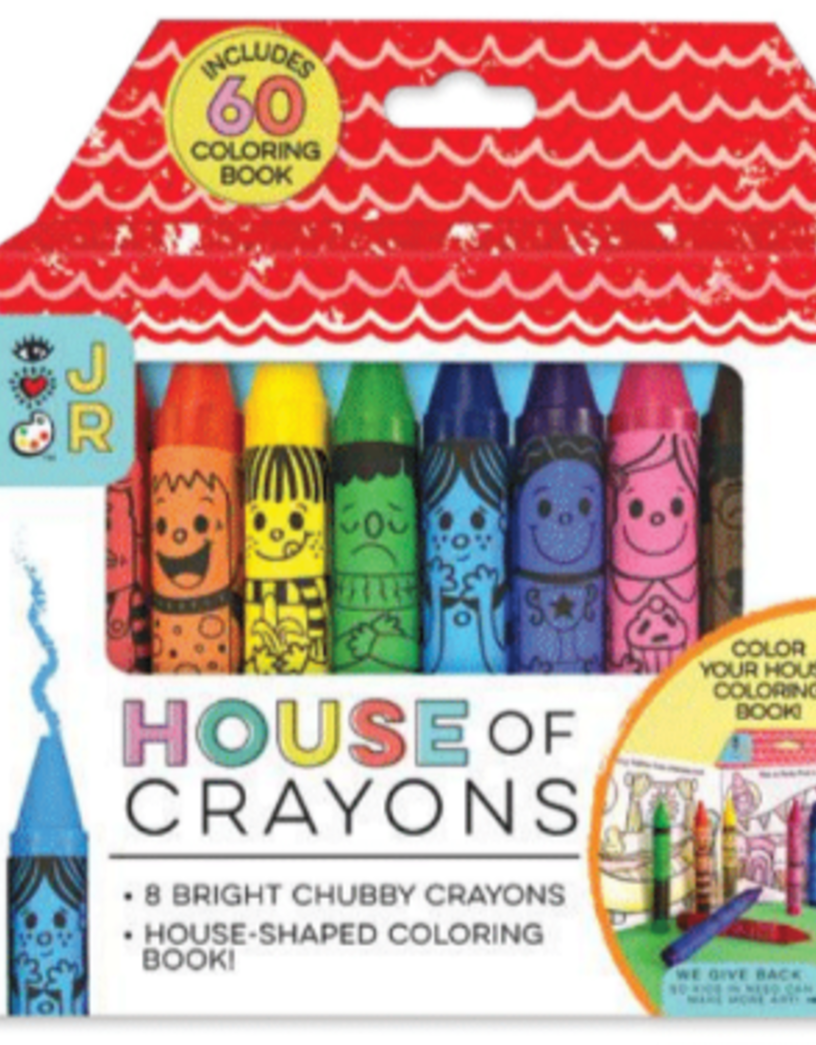 BRIGHT STRIPES HOUSE OF CRAYONS W/ COLORING BOOK