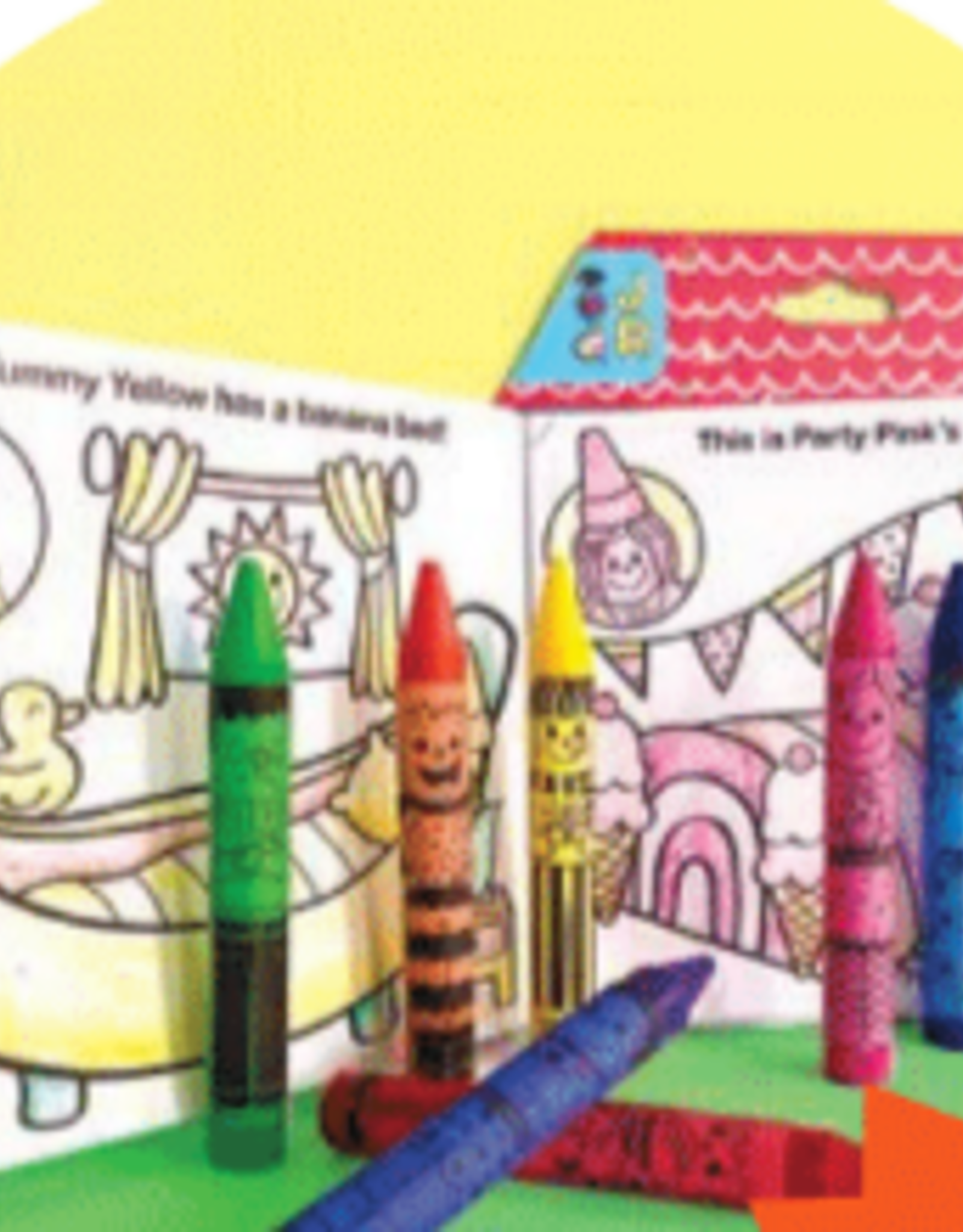BRIGHT STRIPES HOUSE OF CRAYONS W/ COLORING BOOK
