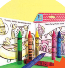 BRIGHT STRIPES HOUSE OF CRAYONS W/ COLORING BOOK