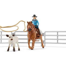 SCHLEICH TEAM ROPING WITH COWGIRL