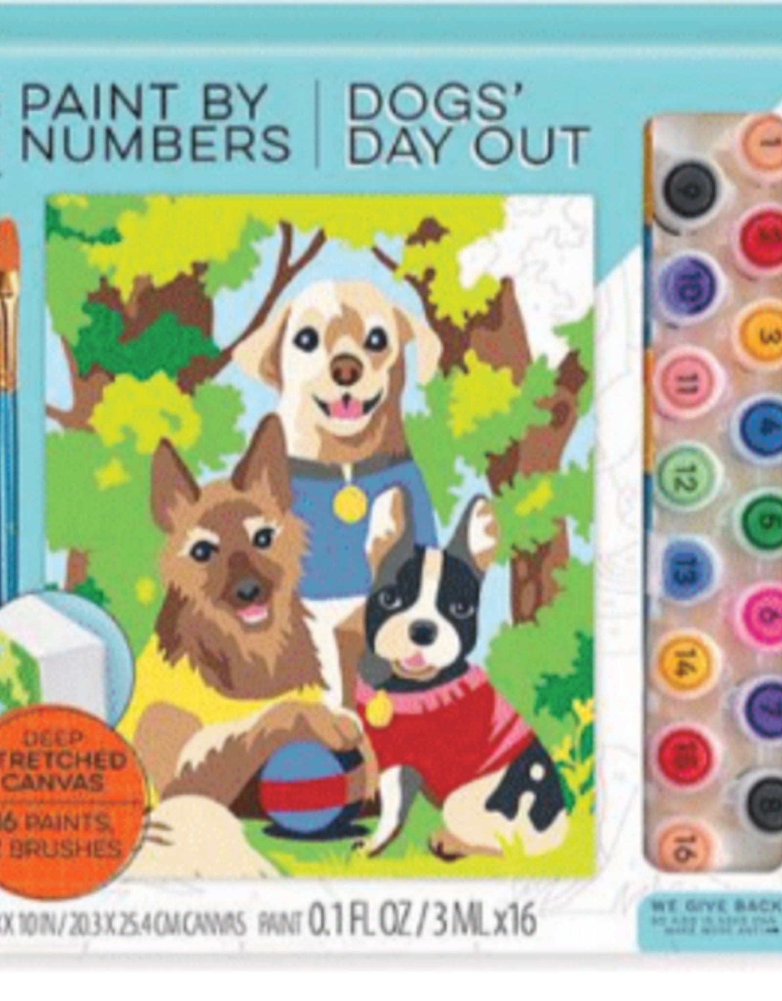 BRIGHT STRIPES DOGS' DAY OUT PAINT BY NUMBER