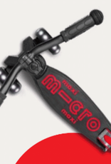 MICROSCOOTER BLACK RED PRO LED MAXI