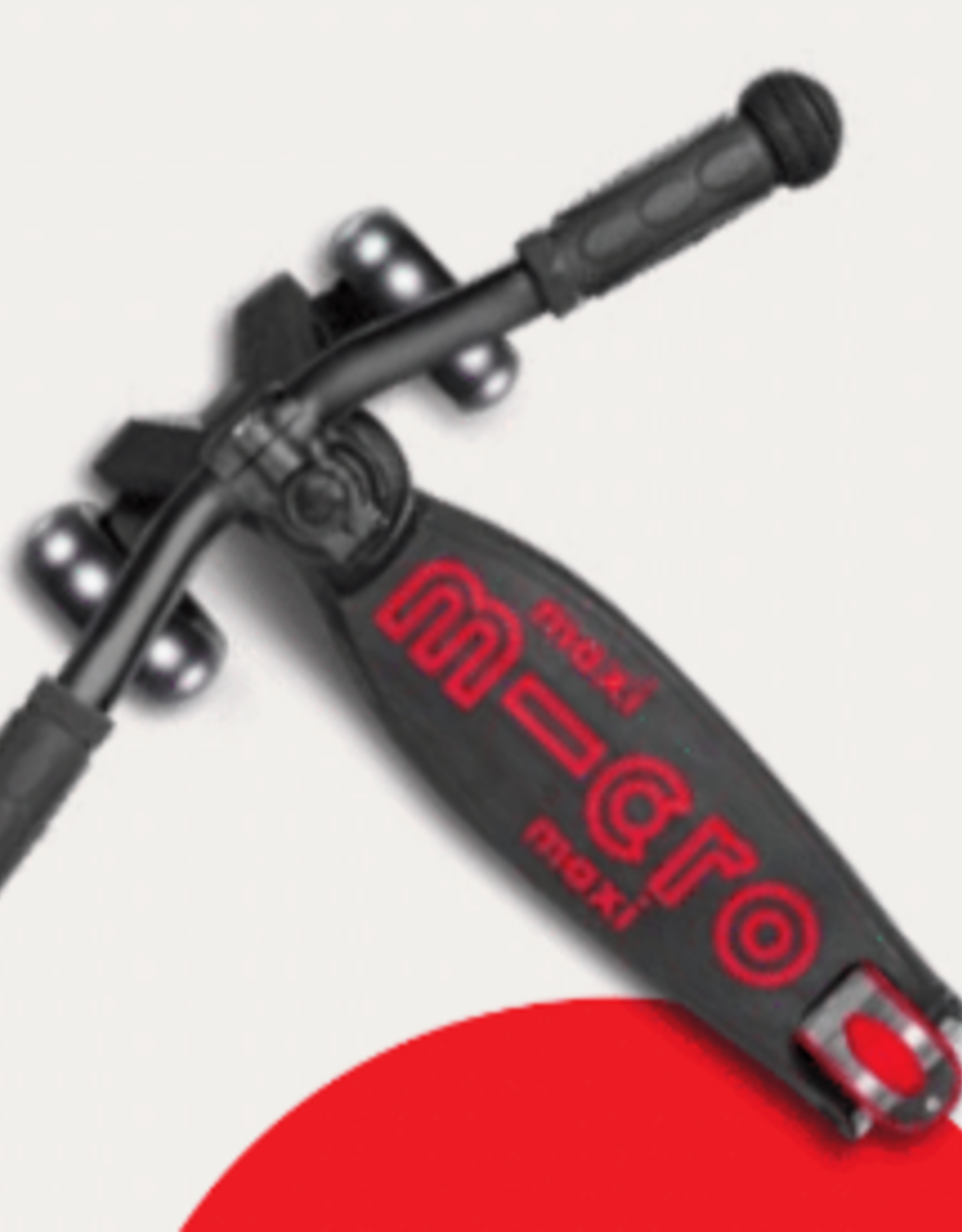 MICROSCOOTER BLACK RED PRO LED MAXI