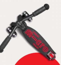 MICROSCOOTER BLACK RED PRO LED MAXI