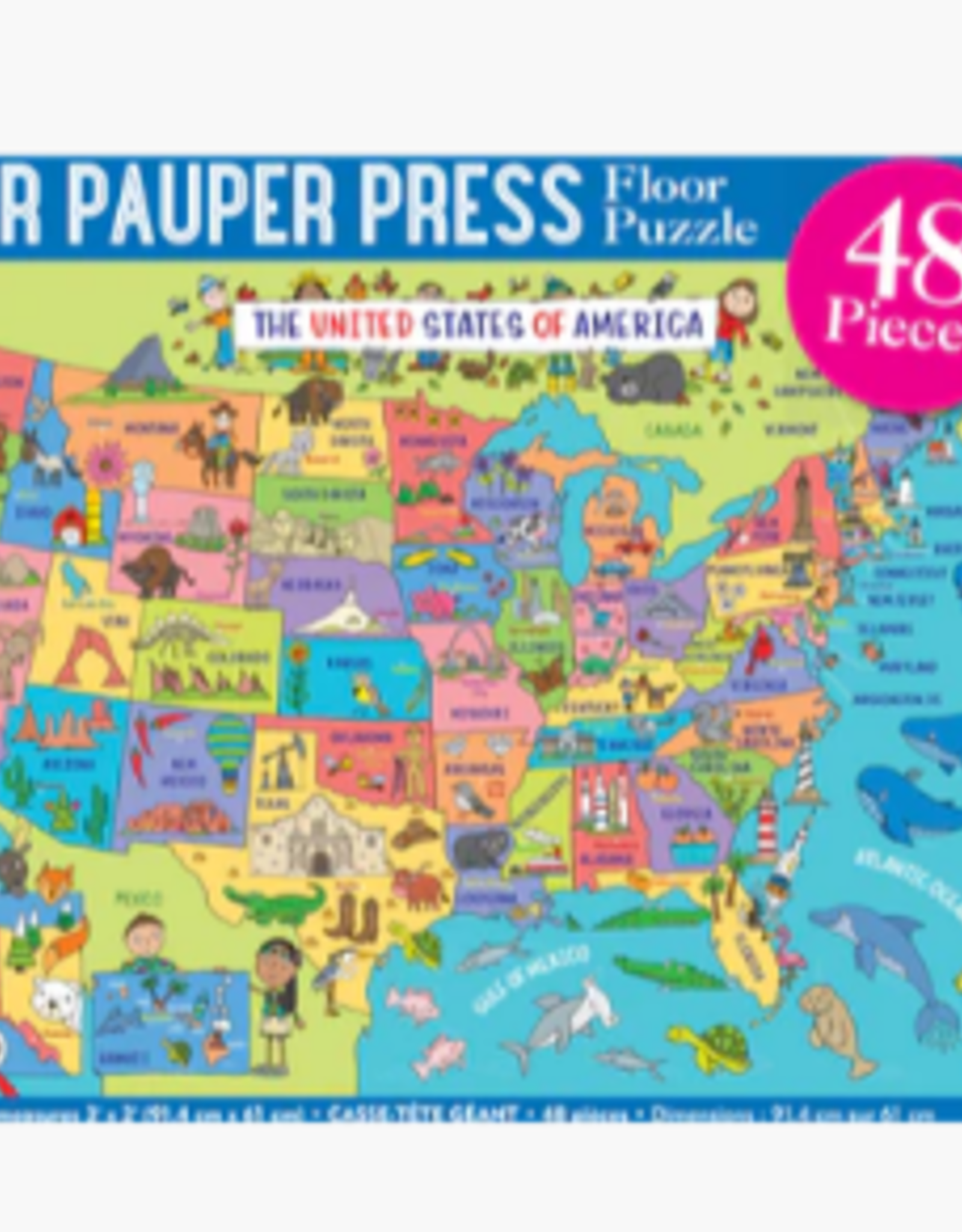 PETER PAUPER PRESS USA MAP KIDS' FLOOR PUZZLE