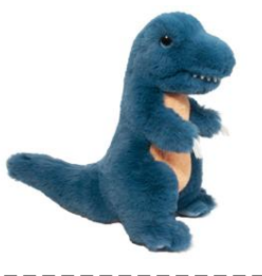 DOUGLAS CUDDLE TOY KENNIE SOFT BLUE T-REX /\/\