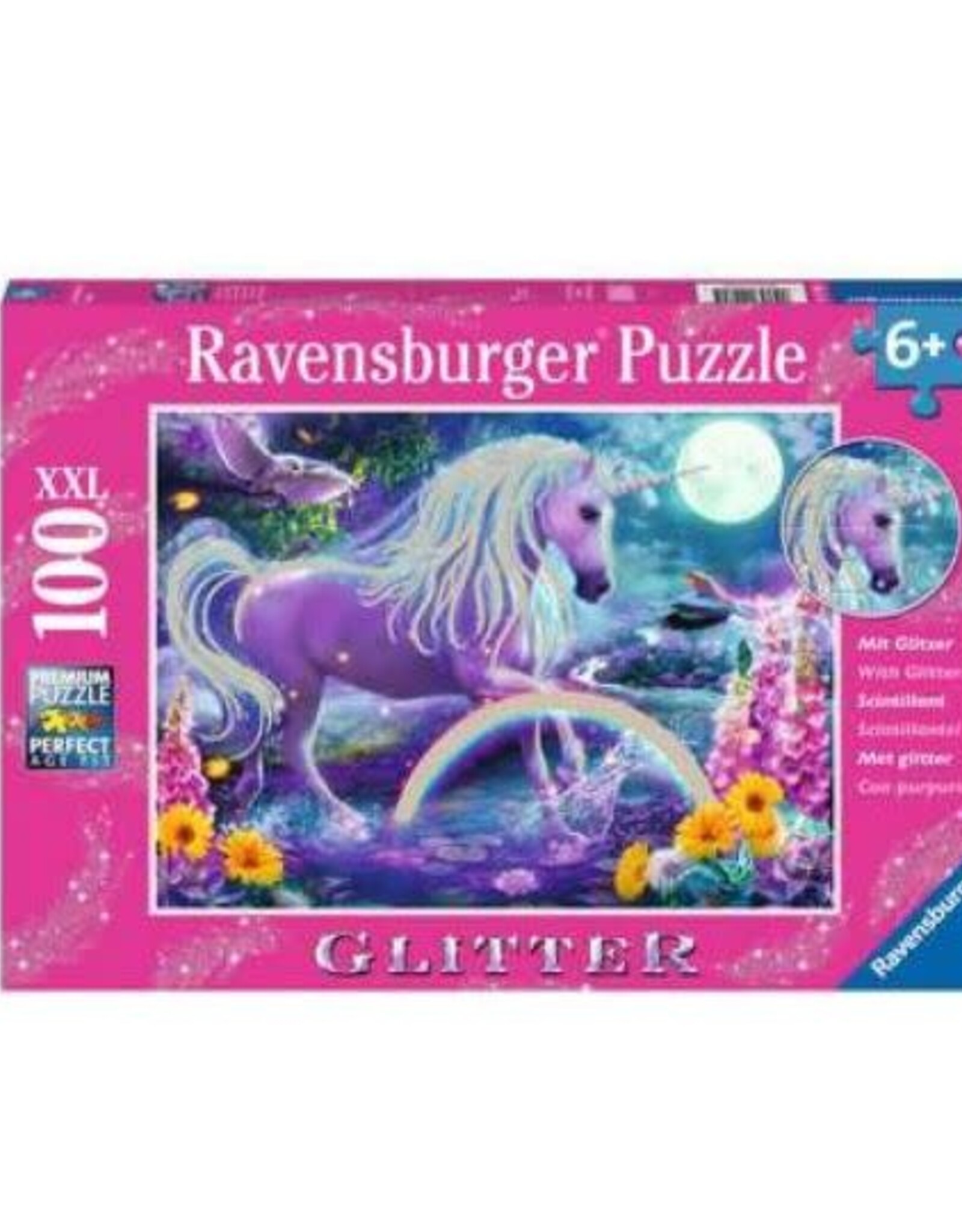 RAVENSBURGER GLITTER UNICORN 100 PC