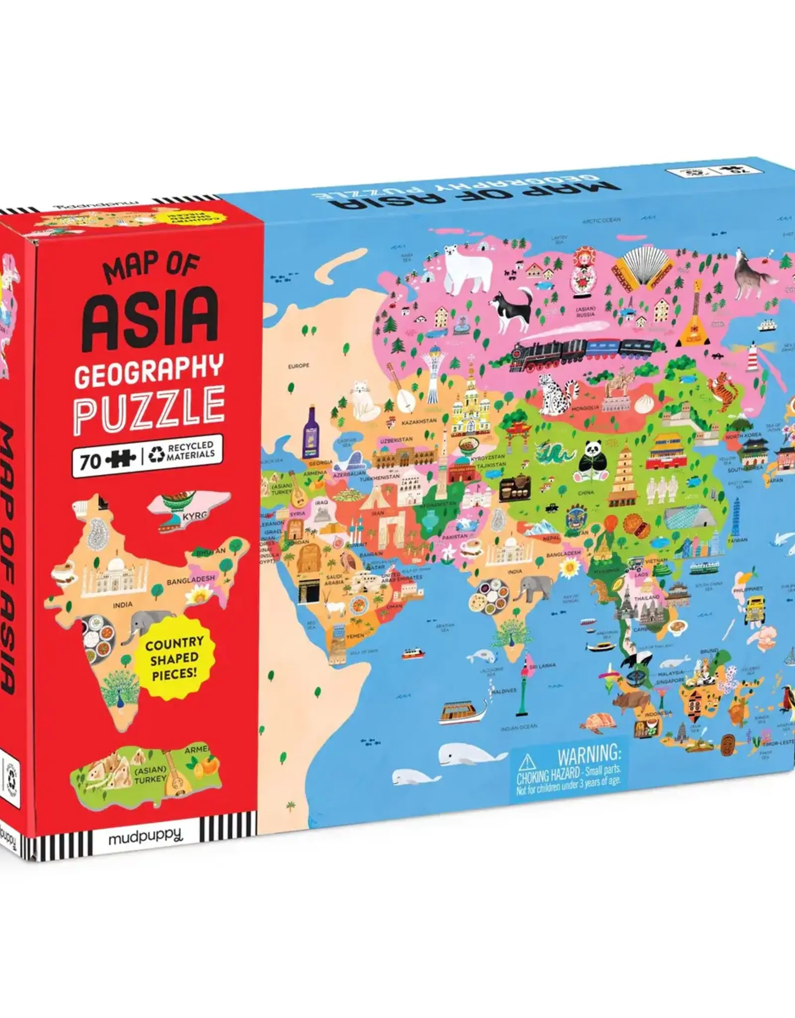 BOOK PUBLISHERS MAP OF ASIA 70 PC