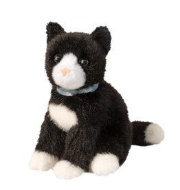 DOUGLAS CUDDLE TOY MINI  BLACK & WHITE CAT /\/\